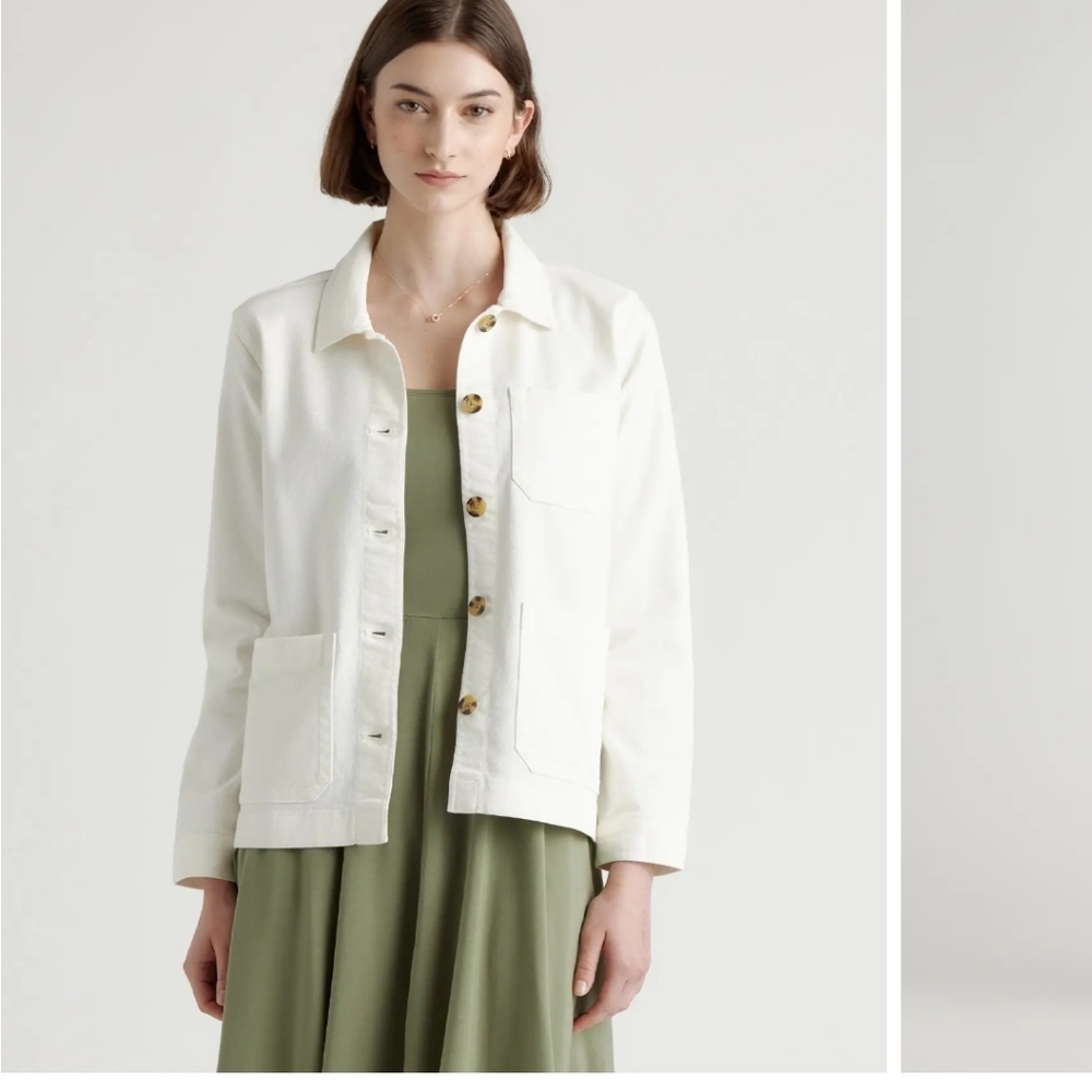 Quince White Utility Jacket